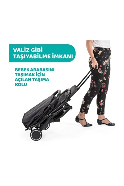 Chicco Trolley Me Stone Siyah Bebek Arabası