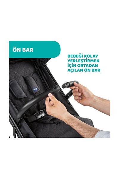 Chicco Trolley Me Stone Siyah Bebek Arabası