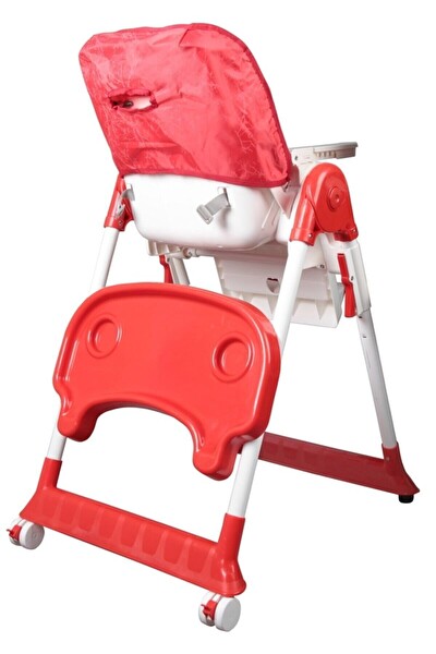 Norfolk Poly Smart Portatif Katlanır Yükseklik Ayarlı İçi Pedli ve Tekerlekli Kırmızı