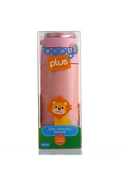 Baby Plus Çelik Termoslu Matara 350 ML Pembe