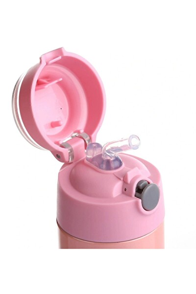Baby Plus Çelik Termoslu Matara 350 ML Pembe