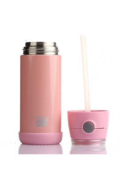 Baby Plus Çelik Termoslu Matara 350 ML Pembe