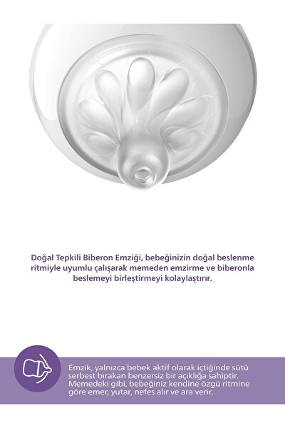 Philips Avent Natural Response PP Biberon 260 ML 1 Ay Beyaz