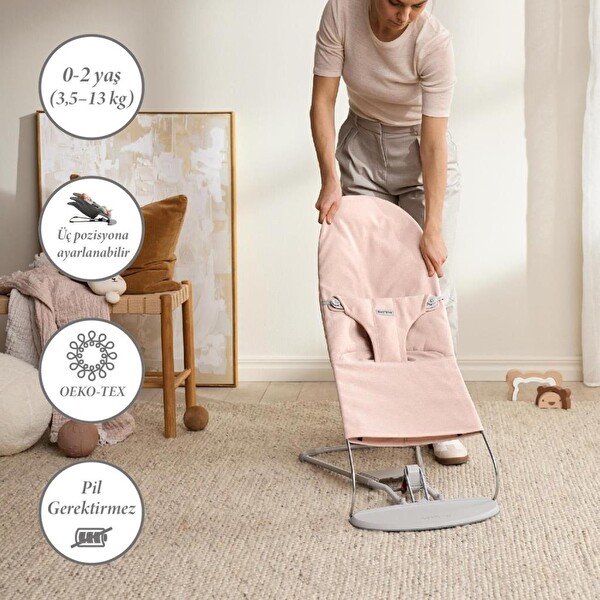 BabyBjörn Balance Bliss Ana Kucağı Woven Melange Açık Pembe