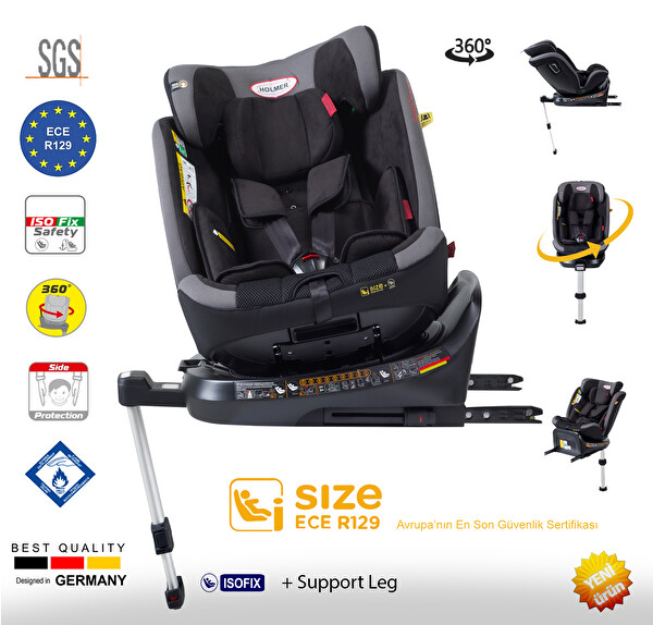Holmer Capsula Multipro Aero 3D Legfix I-Size 360 Derece Dönebilir 0-36 KG Oto Koltuğu Isofix SPS SIP Latch