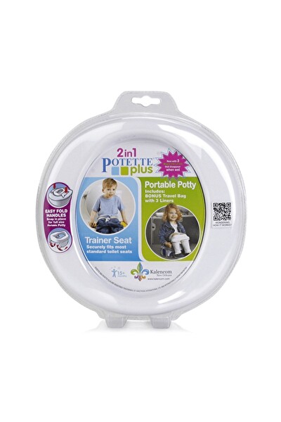 Potette Plus Portatif Katlanabilir Bebek Lazımlık ve Tuvalet Adaptörü Beyaz