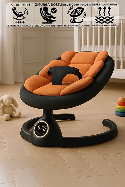 Mioji Baby 4 Kumandalı 9 KG 5 Kademeli Elektrikli Ekranlı Otomatik Sallanan Ana Kucağı