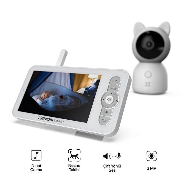 Xenon Smart Akıllı Çift Bebek Kameralı Dijital 5