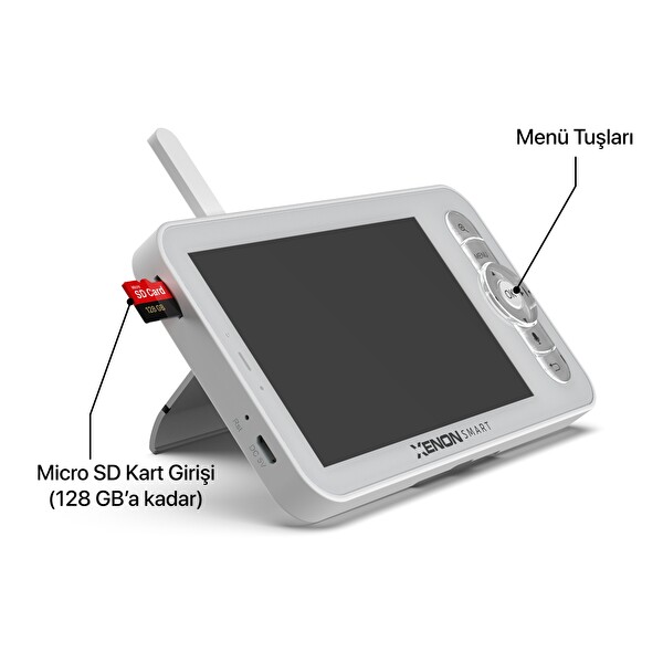 Xenon Smart Akıllı Çift Bebek Kameralı Dijital 5