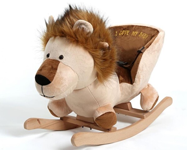 Tommybaby Egitici Peluş Sallanan Aslan Ahşap Sallanan Aslan