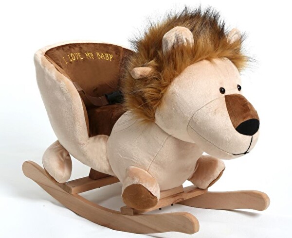 Tommybaby Egitici Peluş Sallanan Aslan Ahşap Sallanan Aslan