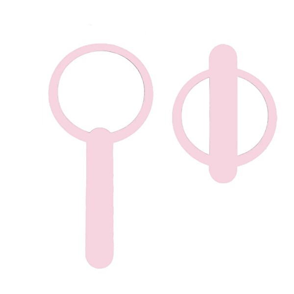 SGE Teknoloji Katlanabilir El Tipi Işıklı LED Taşınabilir Makyaj Aynası Pembe