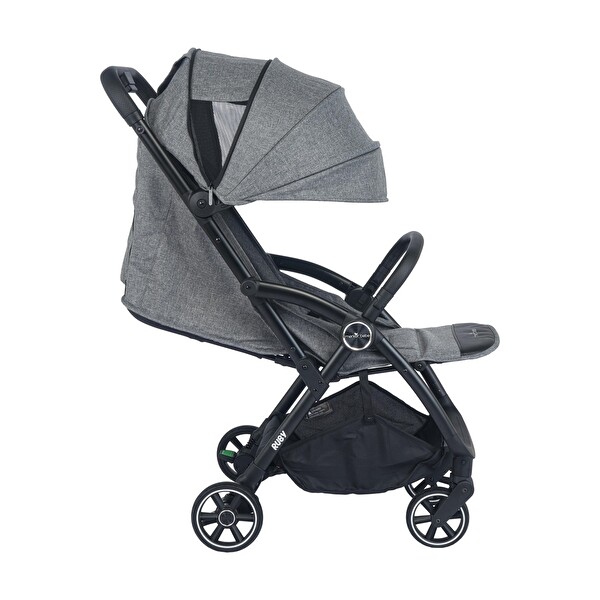 Merkür Bebe Ruby Tek Tuşla Otomatik Katlanan Kabin Boy Bebek Arabası Gri