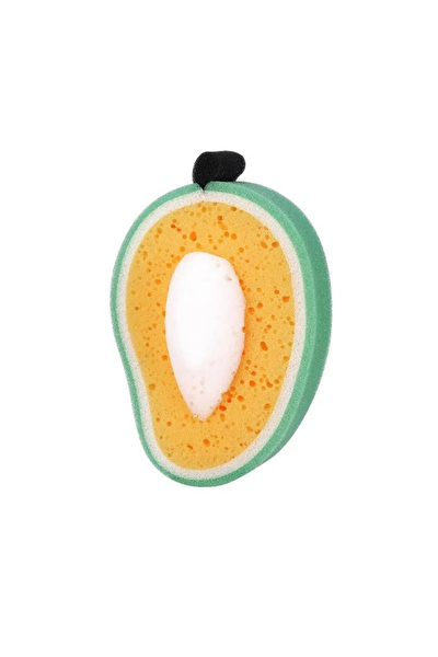 Kitchen Design Lab 2'li Portakal ve Avokado Şekilli Sevimli Meyve Banyo Süngeri Bebek Vücut Süngeri Duş Lifi