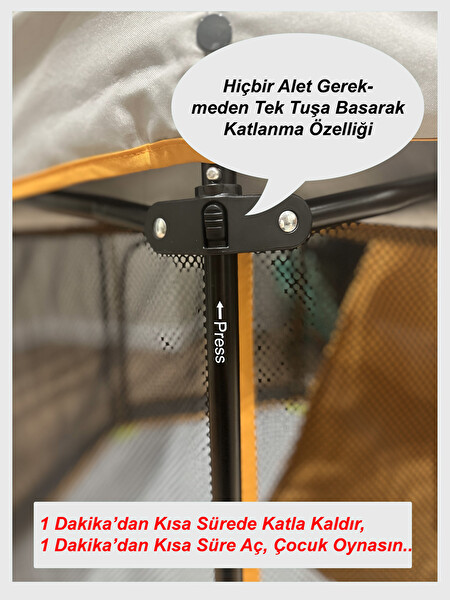 Holmer Yatak Hediyeli Kids Eurostyle Bebek ve Çocuk Oyun Alanı Park Yatak Oyun Parkı Altıgen Yatak