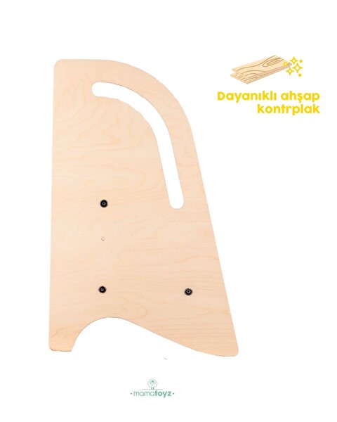Mamatoyz Step In High Mini Çok Amaçlı Ahşap Açık Kahverengi Çocuk Basamağı