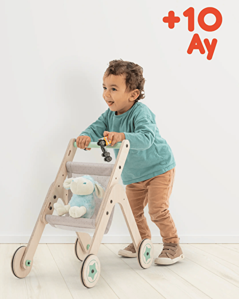 Mamatoyz Trio Stroller İlk Adım Yürüteç ve Oyuncak Bebek Arabası