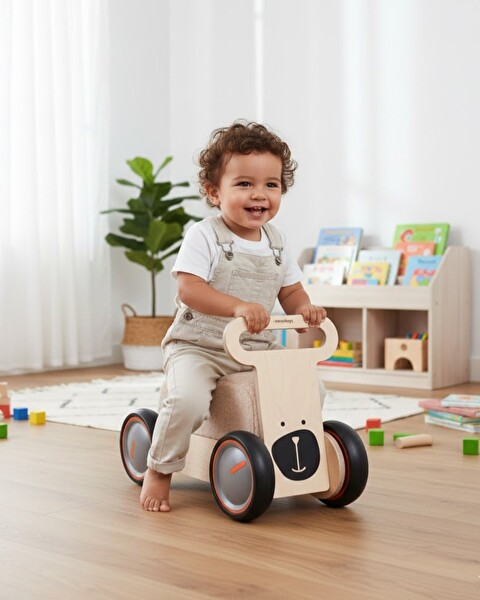 Mamatoyz 03DSB Driveme Soft Ayı Figürlü - Yürüteç Bin Sür Oyuncak Deposu