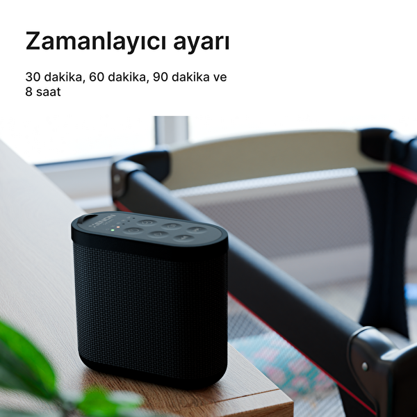 Xenon Smart Akıllı Monitörlü Bebek Kamerası ve Beyaz Gürültü Pış Pış Sesi Bebek Uyku Arkadaşı Seti Siyah