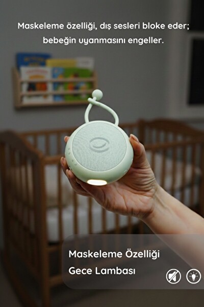 Budizzz Beyaz Gürültü Cihazı Pışpışlı Ninnili Radyasyon İçermeyen Bebek Uyku Arkadaşı - Yeşil