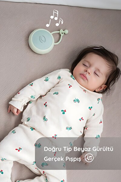 Budizzz Beyaz Gürültü Cihazı Pışpışlı Ninnili Radyasyon İçermeyen Bebek Uyku Arkadaşı - Yeşil