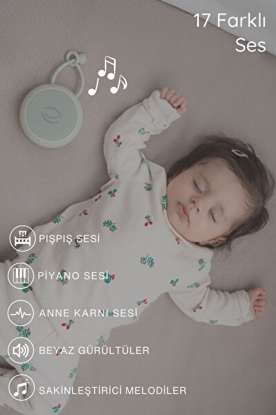 Budizzz Beyaz Gürültü Cihazı Pışpışlı Ninnili Radyasyon İçermeyen Bebek Uyku Arkadaşı - Yeşil