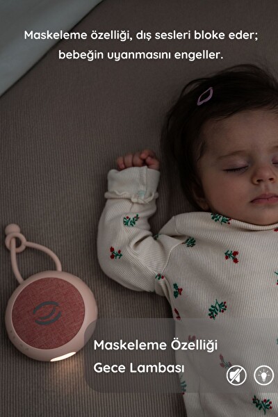 Budizzz Beyaz Gürültü Cihazı Pışpışlı Ve Ninnili Ayıcık Uyku Arkadaşı - Pembe