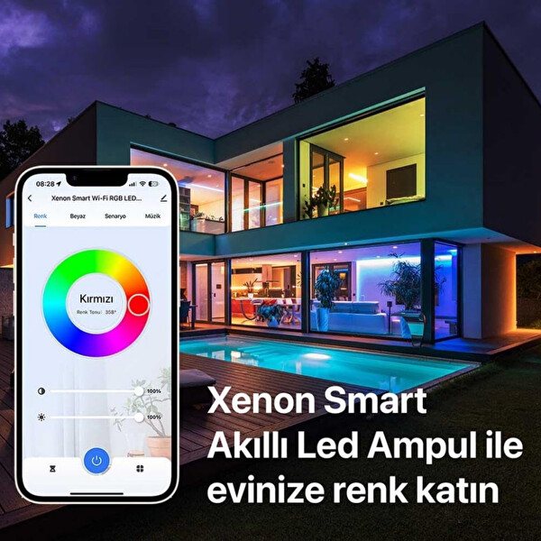 Xenon Smart Akıllı Bebek Kamerası Hava Temizleyici Beyaz Gürültü Pış Pış Sesi Uyku Arkadaşı ve RGB Ampul Seti