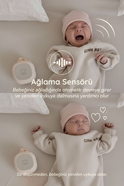 Budizzz Plus Ağlama Sensörlü Beyaz Gürültü Cihazı 33 Sesli Anne Ses Kayıtlı Bebek Uyku Cihazı Ayıcık