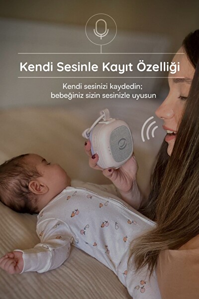 Budizzz Plus Ağlama Sensörlü Beyaz Gürültü Cihazı 33 Sesli Bebek Uyku Cihazı