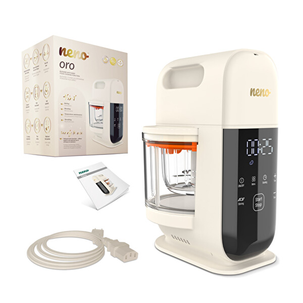 Neno Oro 4’ü 1 Arada Bebek Maması Hazırlayıcı Buharlı Pişirici ve Blender
