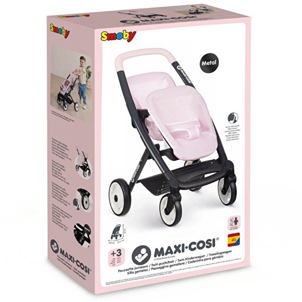 Smoby Maxi-Cosi&Quinny Oyuncak İkiz Bebek Arabası - Pembe 253221