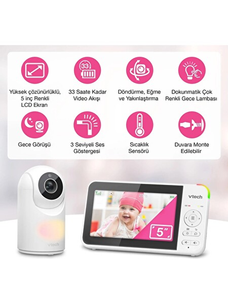Vtech VM5367 Döndürülebilir ve Eğilebilir Kameralı 5