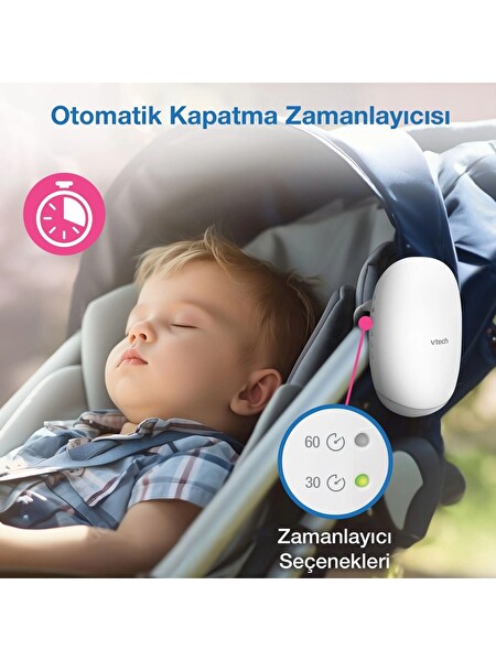 Vtech V-Hush Bebek Arabası için Sesli ve Hareketli Yatıştırıcı Bebek Arabası Sallama Cihazı BC8611