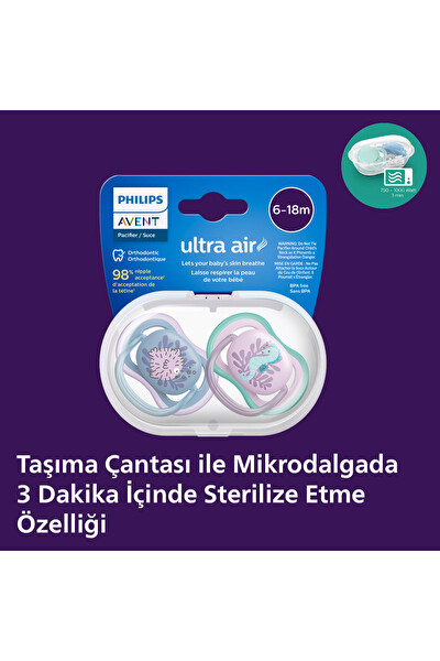 Philips Avent Ultra Air 6-18 Ay 2'li Kız Emzik SCF085/61