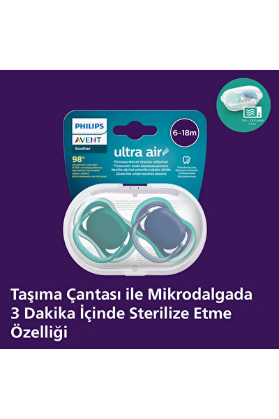 Avent Scf085/31 Ultra Air 6-18 Ay Indigo 2'li Emzik