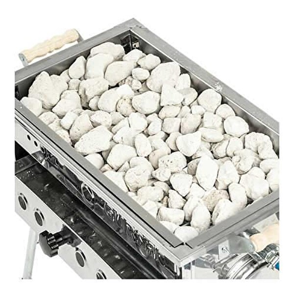 Gürsaç Tüplü Lav Taşlı 35x45 CM Mangal Seti