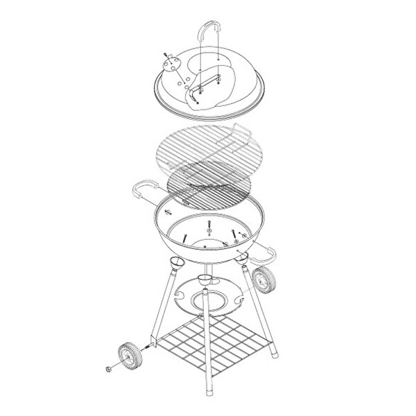 Madfox Cook Kırmızı Siyah Taşınabilir Kömür Barbekü Mangal