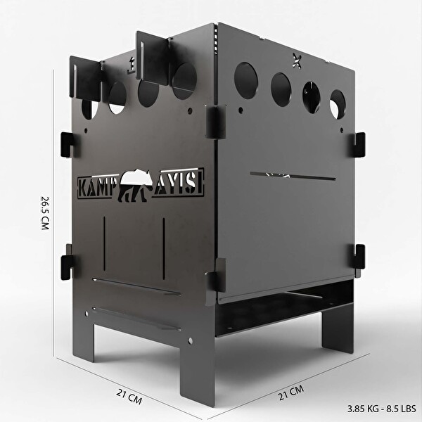 Kamp Ayısı PYRO Portatif ve Katlanır Çok Yakıtlı Taşıma Çantalı Kamp Ocağı