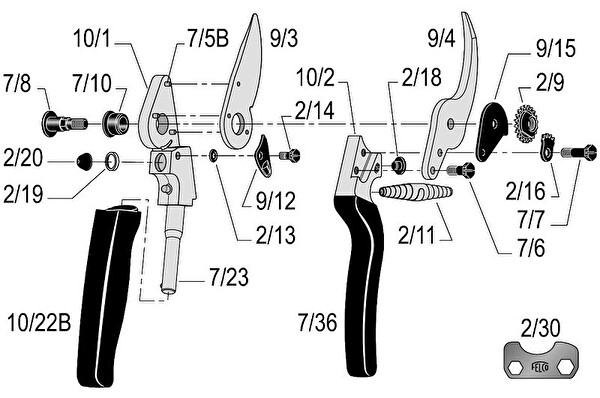 Felco 10 Budama Makası 21CM Sol By-pass