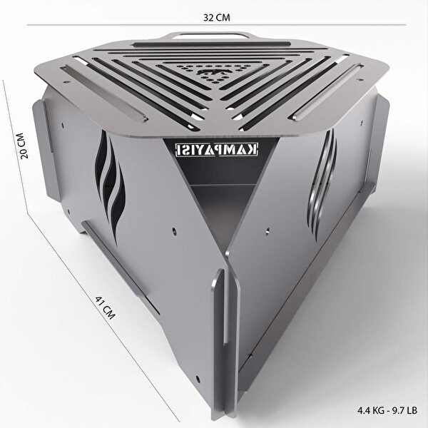 Kamp Ayısı IgniteRoast Taşıma Çantalı Katlanır Bushcraft Mangal