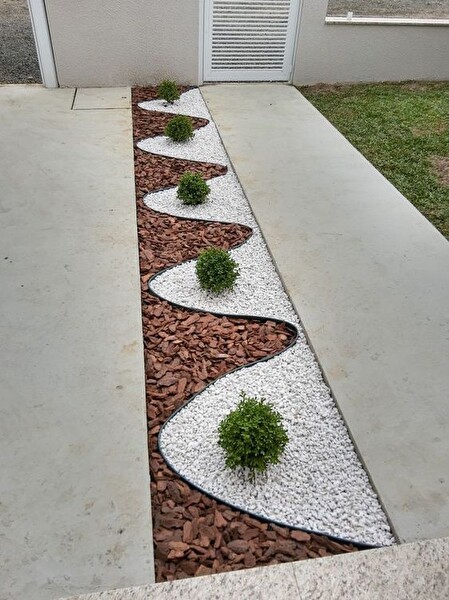 T-May Beyaz Dolomit Taşı 25 KG 2-4 CM Bahçe Süsü ve Akvaryum Dekorasyonu için Dere Çakılı