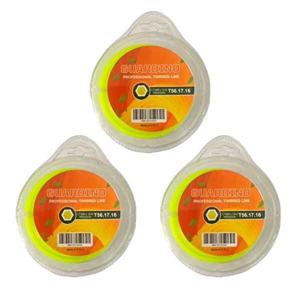 Guardino Kenar Kesme Misina Altı Köşe 1.7 MM 15 M Yeşil 3'lü Paket
