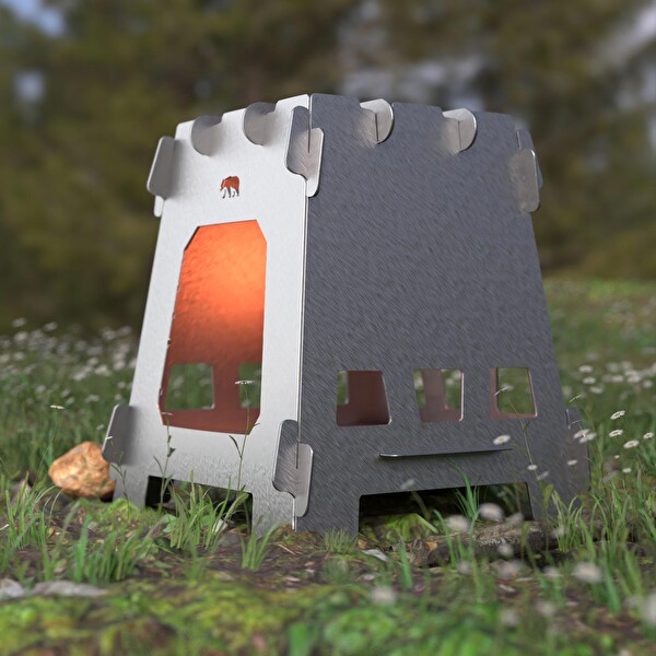 Kamp Ayısı Inox 1 MM Paslanmaz Galvaniz Çelik Su Geçirmez Çantalı Ateş Kutusu