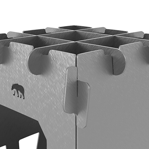 Kamp Ayısı Inox 1 MM Paslanmaz Galvaniz Çelik Su Geçirmez Çantalı Ateş Kutusu