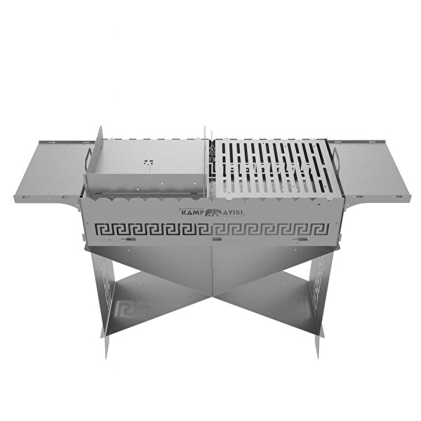 Kamp Ayısı GrillHero Çantalı Katlanır Taşınabilir Modüler Kamp Barbekü İstasyonu - Bagaja Sığar