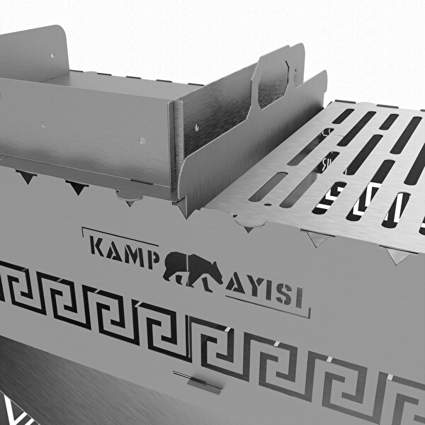 Kamp Ayısı GrillHero Çantalı Katlanır Taşınabilir Modüler Kamp Barbekü İstasyonu - Bagaja Sığar