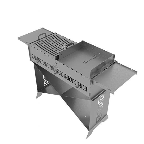 Kamp Ayısı GrillHero Çantalı Katlanır Taşınabilir Modüler Kamp Barbekü İstasyonu - Bagaja Sığar