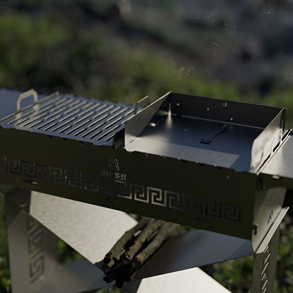 Kamp Ayısı GrillHero Çantalı Katlanır Taşınabilir Modüler Kamp Barbekü İstasyonu - Bagaja Sığar