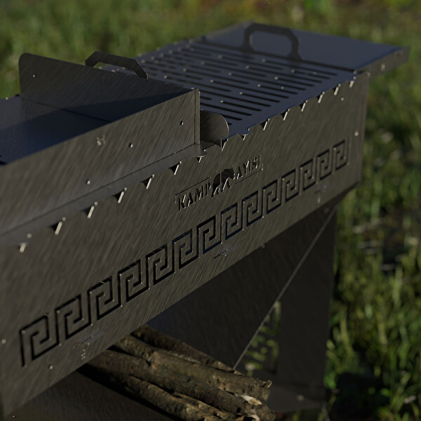 Kamp Ayısı GrillHero Çantalı Katlanır Taşınabilir Modüler Kamp Barbekü İstasyonu - Bagaja Sığar